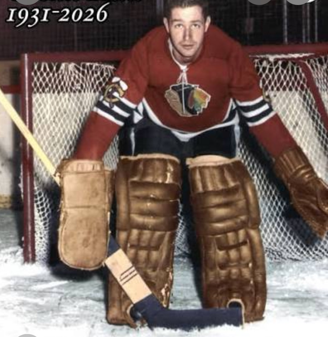 hockeyscottcal's tweet image. Recently passed Glenn Hall . #legend