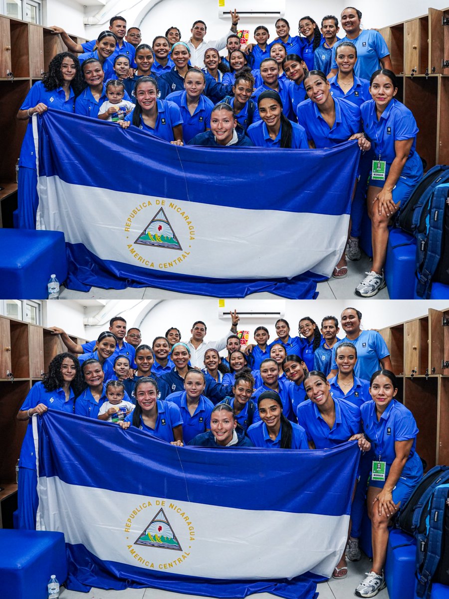 LaAzulyBlanco's tweet photo. 🔥🇳🇮 ¡Entrega total en el campo!

Nuestras jugadoras firmaron una gran actuación ante Dominica, dejando en alto nuestra bandera. ⚽💪 https://t.co/adWfJO7xAi