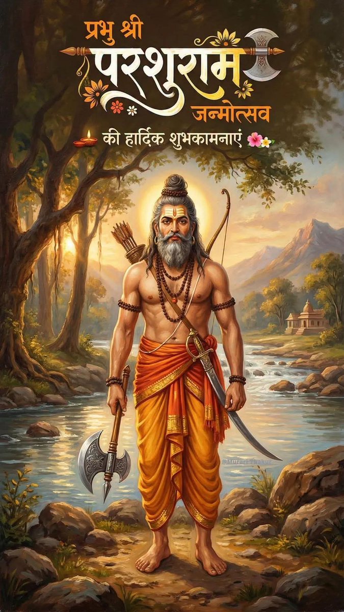 Bhaskar72105992's tweet photo. आप सभी को भगवान श्री परशुराम जयंती की हार्दिक शुभकामनाएं।🙏🏻

#ParashuramaJayanti
#परशुराम_जयंती https://t.co/b25WYEQ2lU