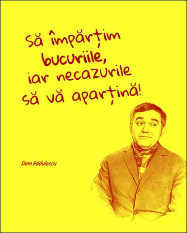 Bună dimineața, Prieteni !
A mai trecut o noapte... Să mulțumim Celui de Sus și să ne bucurăm pentru încă o zi din restul vieții noastre...