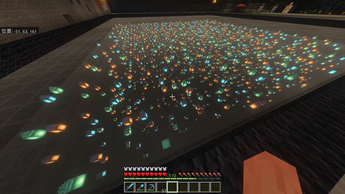 bunbun_impostor's tweet image. ようやくできたーー！
床だけだど🥹
でもこんな3Dな床は初めて作ったし
ここから作る建物なんて
どうやっても幻想的になるに決まってんだろ🤤
＃マイクラ #Minecraft #Minecraftbuilds #マイクラ建築