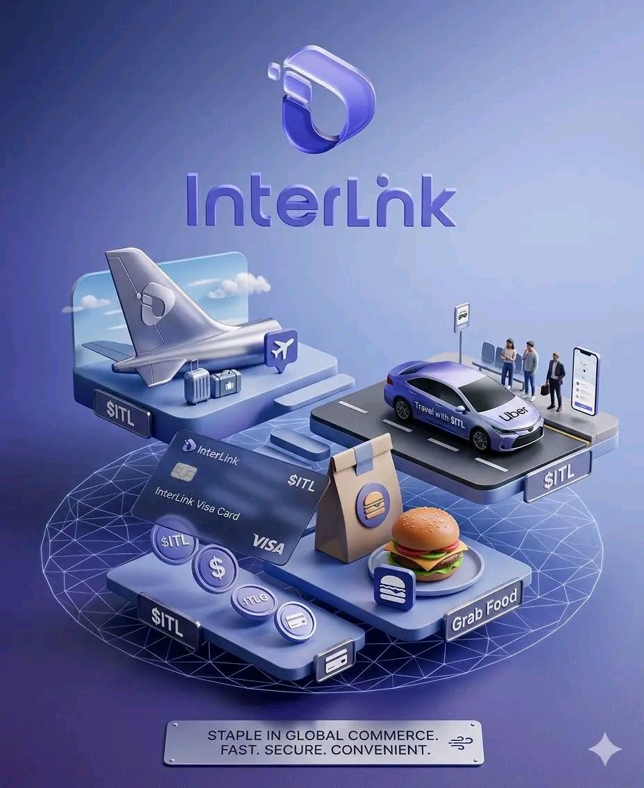 interlink2779's tweet photo. Travel with $ITL ✈️
Booking a ride on Uber or ordering food on Grab? Use your InterLink Visa Card! 🍔 It’s the first major step in making $ITL and $ITLG a staple in global commerce. Fast, secure, and incredibly convenient. 💳💨
#InterLink #ITLG #ITL https://t.co/C3lw7vwv9w