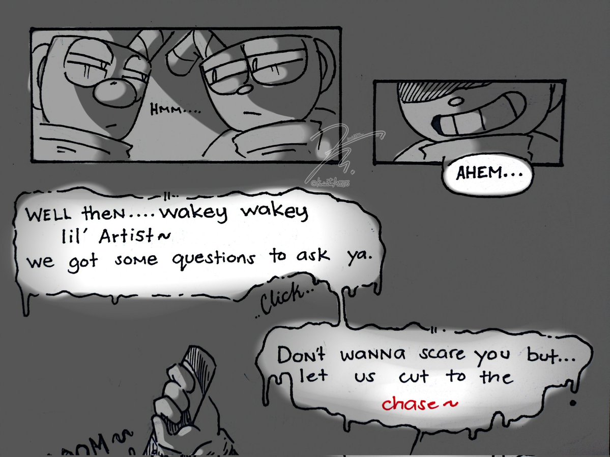 KurieitaM85135's tweet image. "The Artist"

5/??

Continuation—

They might've found what they're looking for?
#motm #mythofthemachine #CupHead #Mugman #comic #fanart #Oc