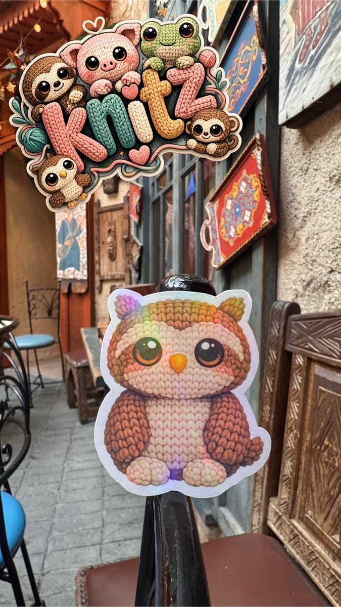DaCraftyDaddy's tweet image. Big eyes, cozy vibes 🦉✨ One of many adorable designs from the Knitz Sticker Line! Perfect for laptops, journals, bottles &amp;amp; more. Collect your favorites today 🧶🛍️ DaCraftyDaddy.etsy.com #Knitz #StickerDrop #Stickers #supportSmallBusiness