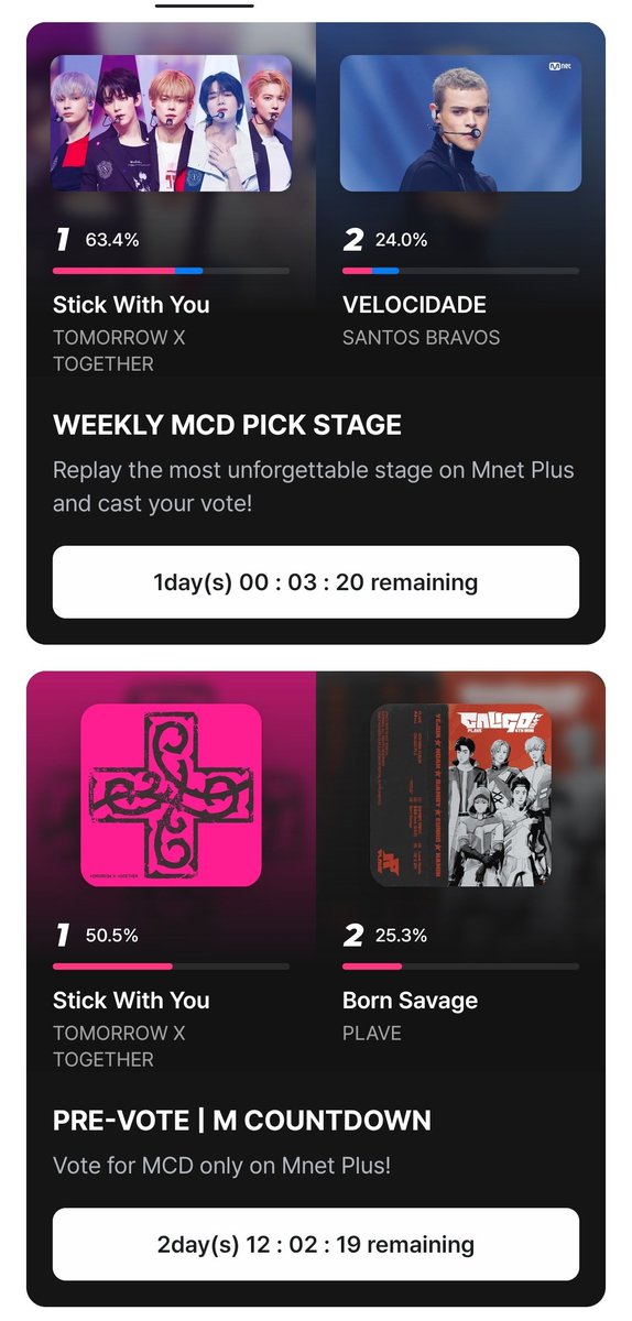 BEOMBASTlC's tweet photo. Current voting updates
✅️ mcd prevote on mnet
✅️ weekly pick stage on mnet
✅️ show champ prevote on idolchamp
✅️ stage m pick on muniverse
✅️ mubank fan stage on fancast

Please DO NOT panic voting yet, especially on idolchamp and fancast since the voting is unlimited, VOTE WISELY 🚨 And also be ready for mubank prevote TODAY om fancast at 13:00 kst 🙌