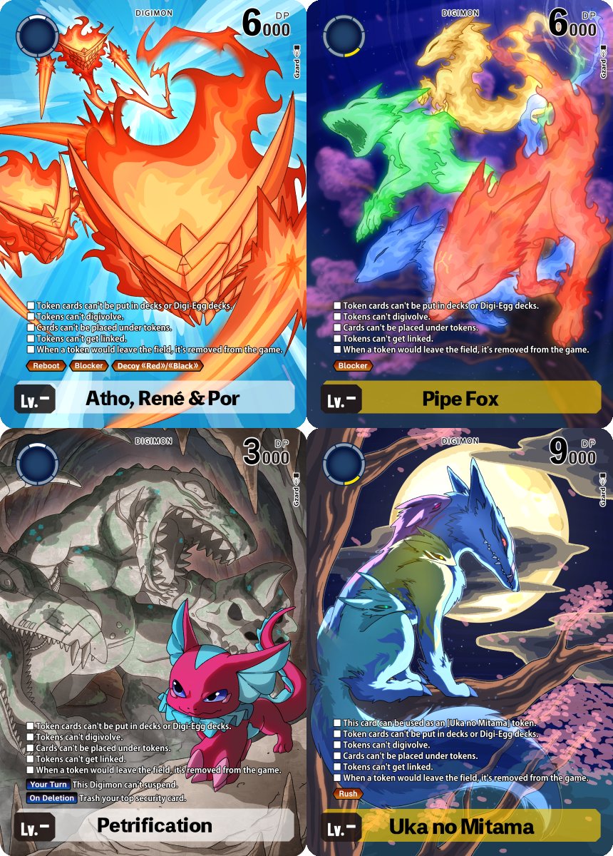 gzard8's tweet photo. Otros que también colgué en subir. Tokens para DCGO, deberían salir en las nuevas versiones :^)

#Digimon #Digimontcg #DIGIMONLIBERATOR https://t.co/YJQzfTbFV1