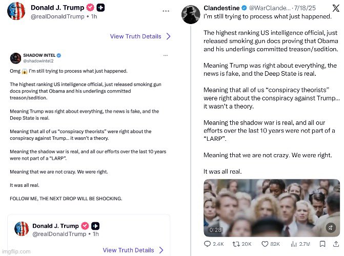 Clandestine tweet media