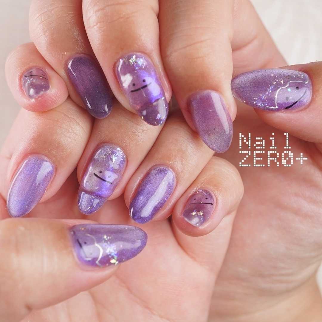 nailzero_plus's tweet image. メタメタもんもんめたもんもん
#メタモン #ポケモン #3D #ぷっくりキラキラ 
こちらのデザインは2時間メニューです。
使用メーカー
ジェル：sofirah（@sofirahgel_official）

☆ ☆...

詳細はこちら↓（ネイルブック）
nailbook.jp/design/9923648/