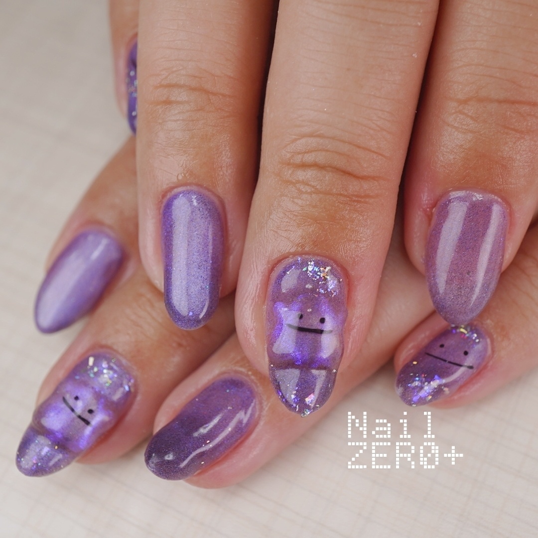 nailzero_plus's tweet image. メタメタもんもんめたもんもん
#メタモン #ポケモン #3D #ぷっくりキラキラ 
こちらのデザインは2時間メニューです。
使用メーカー
ジェル：sofirah（@sofirahgel_official）

☆ ☆...

詳細はこちら↓（ネイルブック）
nailbook.jp/design/9923648/