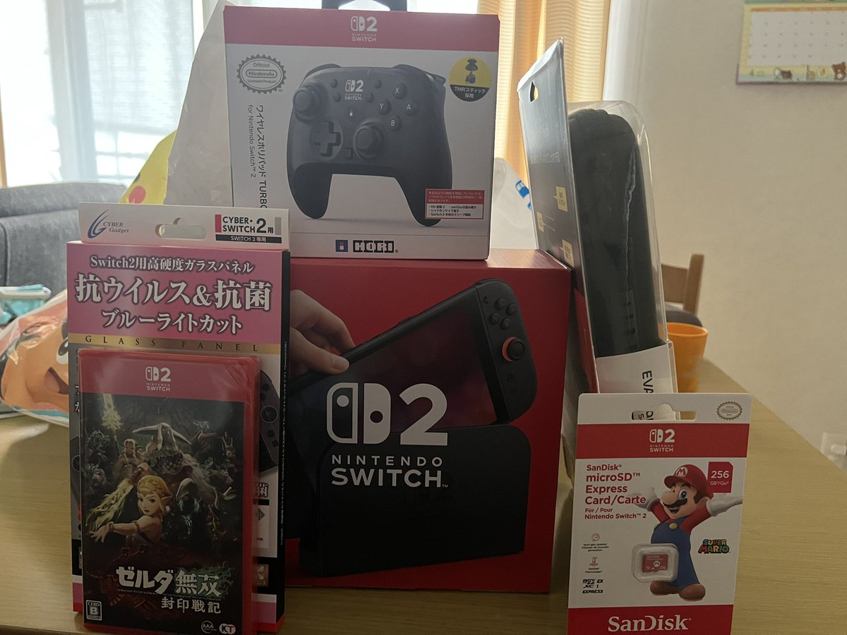 ご報告します！
Switch2、無事買えました！
記念すべき最初のソフトはずっとやりたかったゼルダ無双封印戦記