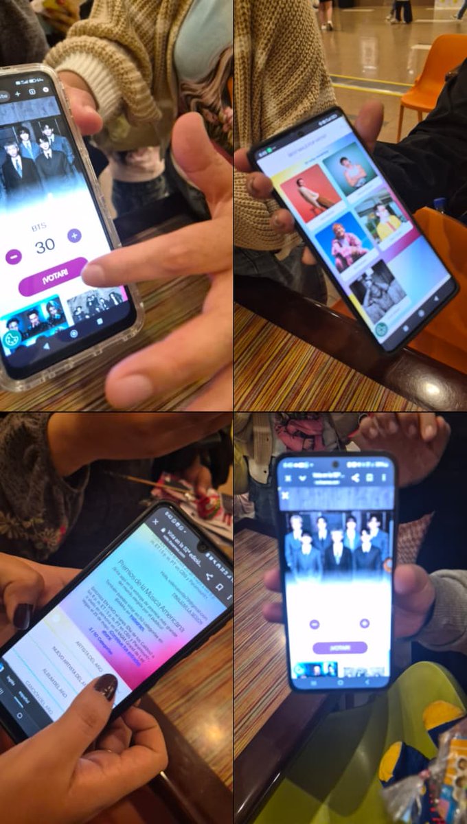 Hoy nos alocamos y dimos fribis POR VOTACIONES EN AMAS🌟

EL 90% ni conocía que debían votar,asi que, SI, CONDICIONAMOS FREEBIES Y RECOLECTAMOS VOTOS POR BTS 😝‼️‼️‼️ 

No pude tomar muchas fotos pero ahi algunas 💜