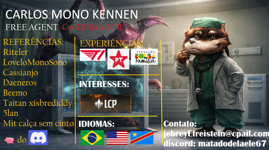 caduccc's tweet photo. Olá, estou buscando um time, meu objetivo principal é jogar na CP cup, mas eu aceito ter experiencias no CBLOL e Circuito Desafiante.
Peak elo 1465 top 19 BR
@kabumesports @ilhadaslendas @neymarjr @Grevthar @vladimirputin @jairbolsonaro @LulaOficial @paiNGamingBR @REDCanids https://t.co/zngatZjsaJ