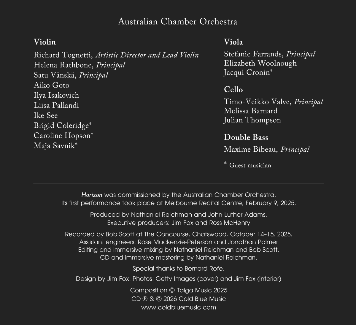 N4Reichman's tweet photo. When I saw the score, it seemed like a distillation of Ocean for strings. The Australian Chamber Orchestra have brought it to life. Recorded by Bob Scott. I produced and mixed it. Carnegie Hall Wednesday: https://t.co/oDLTgsLVN5 https://t.co/FWUIavUEoS