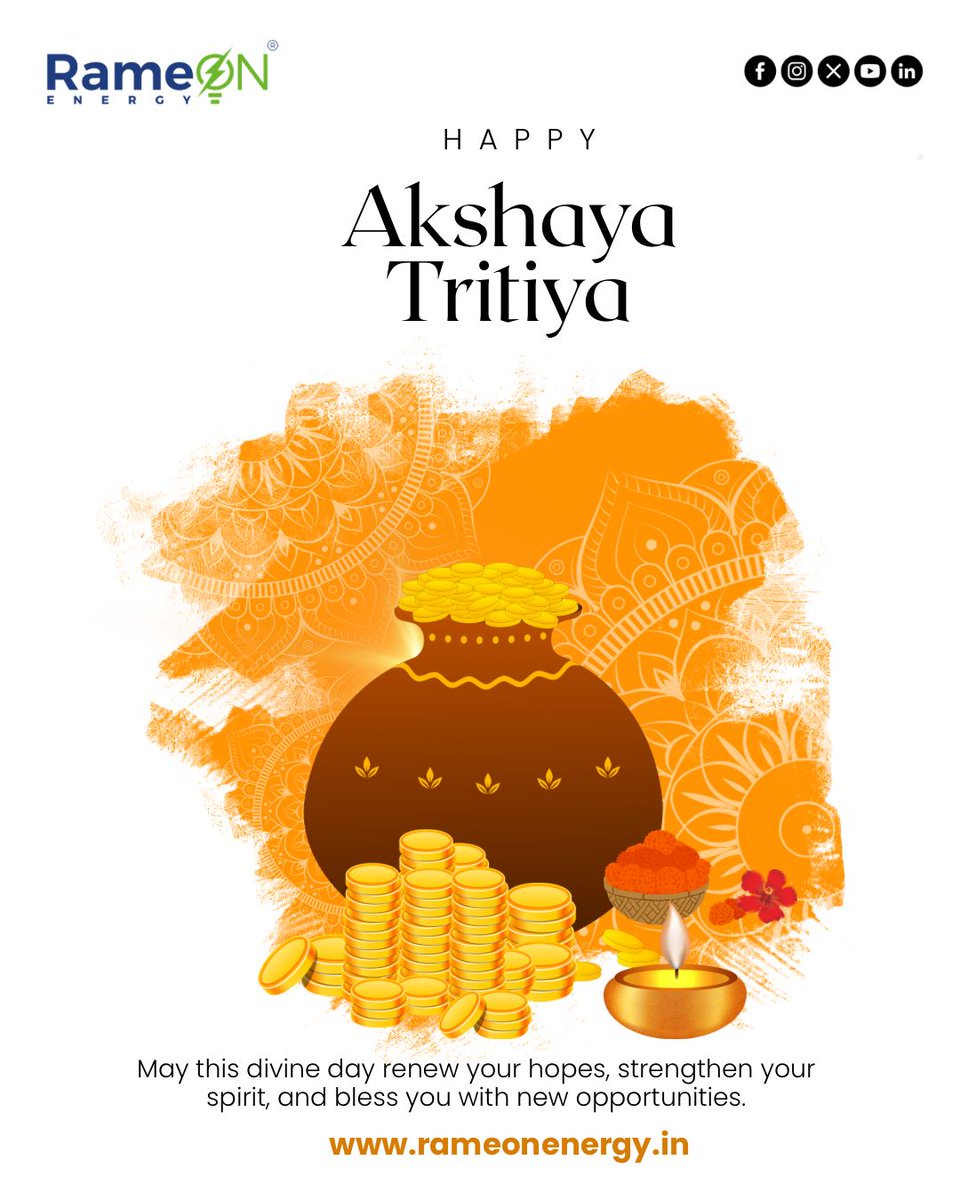 rameonenergy's tweet photo. #akshayatritya #akhatrij #akshaytritya2026 #blessing #environment that matters https://t.co/rsRTvMhAui