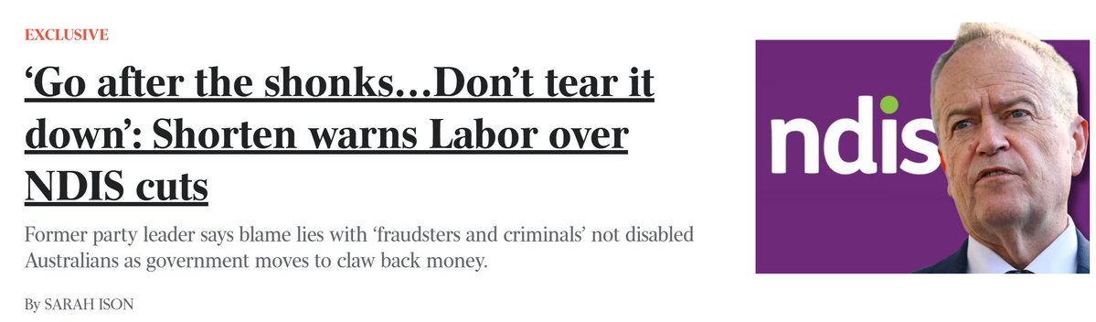 MrsS2023's tweet image. The real #NDIS shonk is Bill. He also had his fingerprints all over #Robodebt

When #Labor says they have a #Plan, it is a #Scam