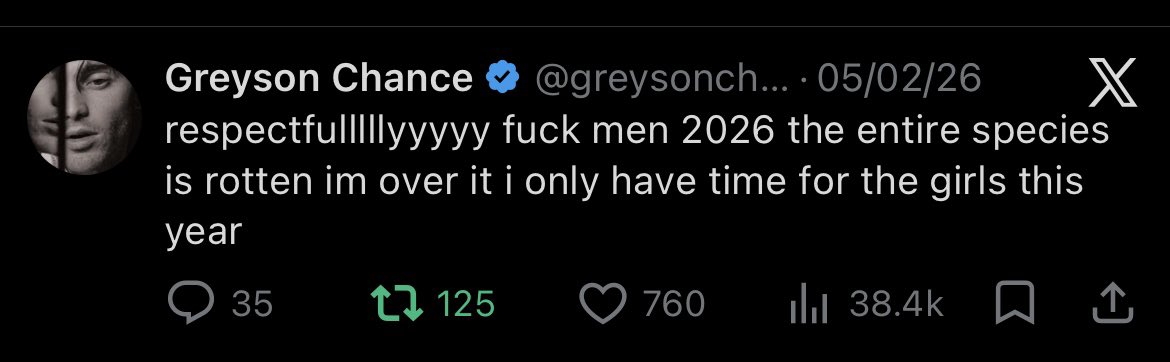 mxgreysonchance's tweet photo. ¿Qué si creamos una sección
 de X dentro de X?👽

•𝒮𝒶𝒷𝒶𝒹𝑜 𝒹𝑒 𝑀𝑒𝓂𝑒•

¿Porque quién quiere complicarse 
con una relación compleja en pleno 2026?🫣
G no.

#GirlsBoy

-𐒄Ɩ𐒄í ☾ https://t.co/B8QdWwS45g