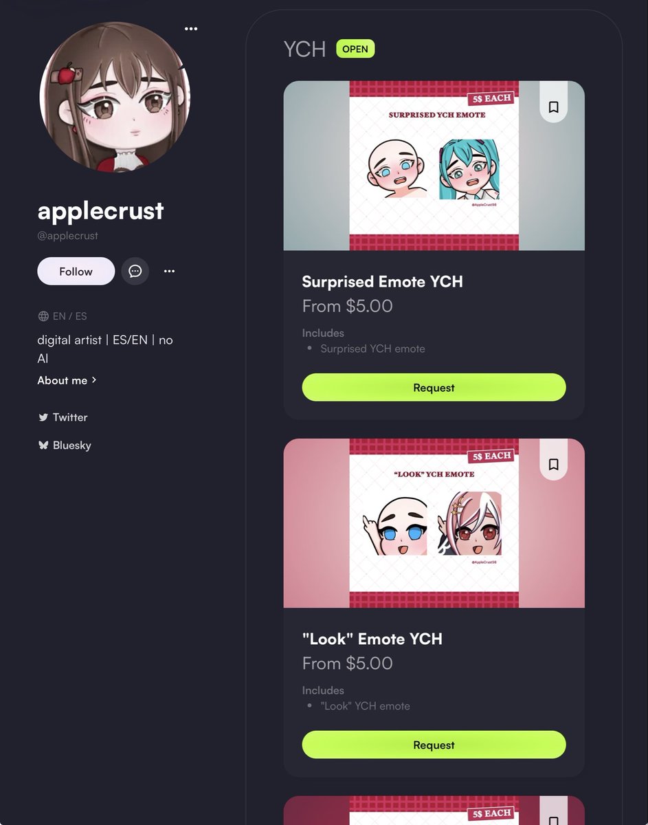 AppleCrust 🍎VGEN OPEN🍎 tweet media