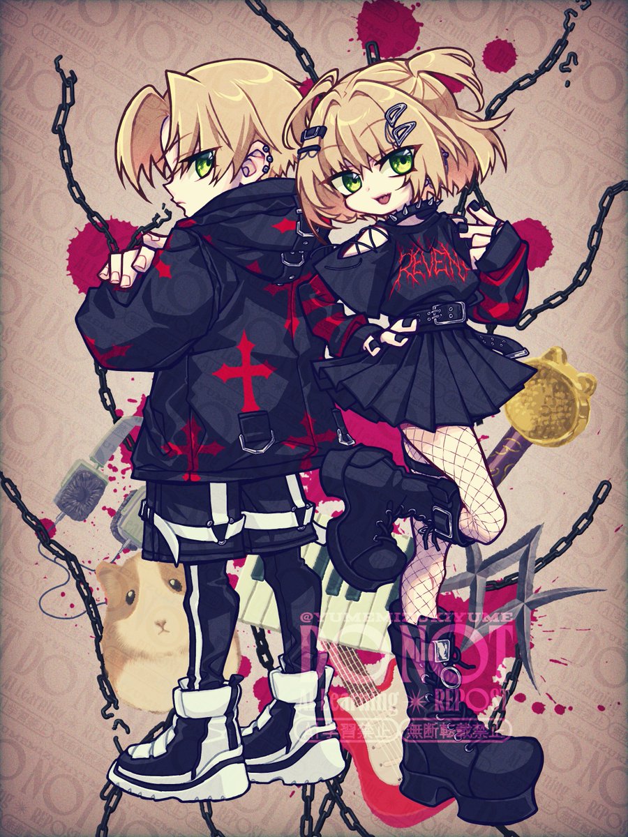 yumemizukiyume's tweet photo. レクイエムツアー開催おめでとう！

前から描いていたANRIANDIの印象的だったペア衣装😘❤️
今回背面のデザインが丁度公式から提出されたので一部を直して投稿することができました！ありがとう！
 #fanart #AUDIOLOGIE #ANDI_Vesper #ANRI_Requiem https://t.co/TtxrH2ESaN
