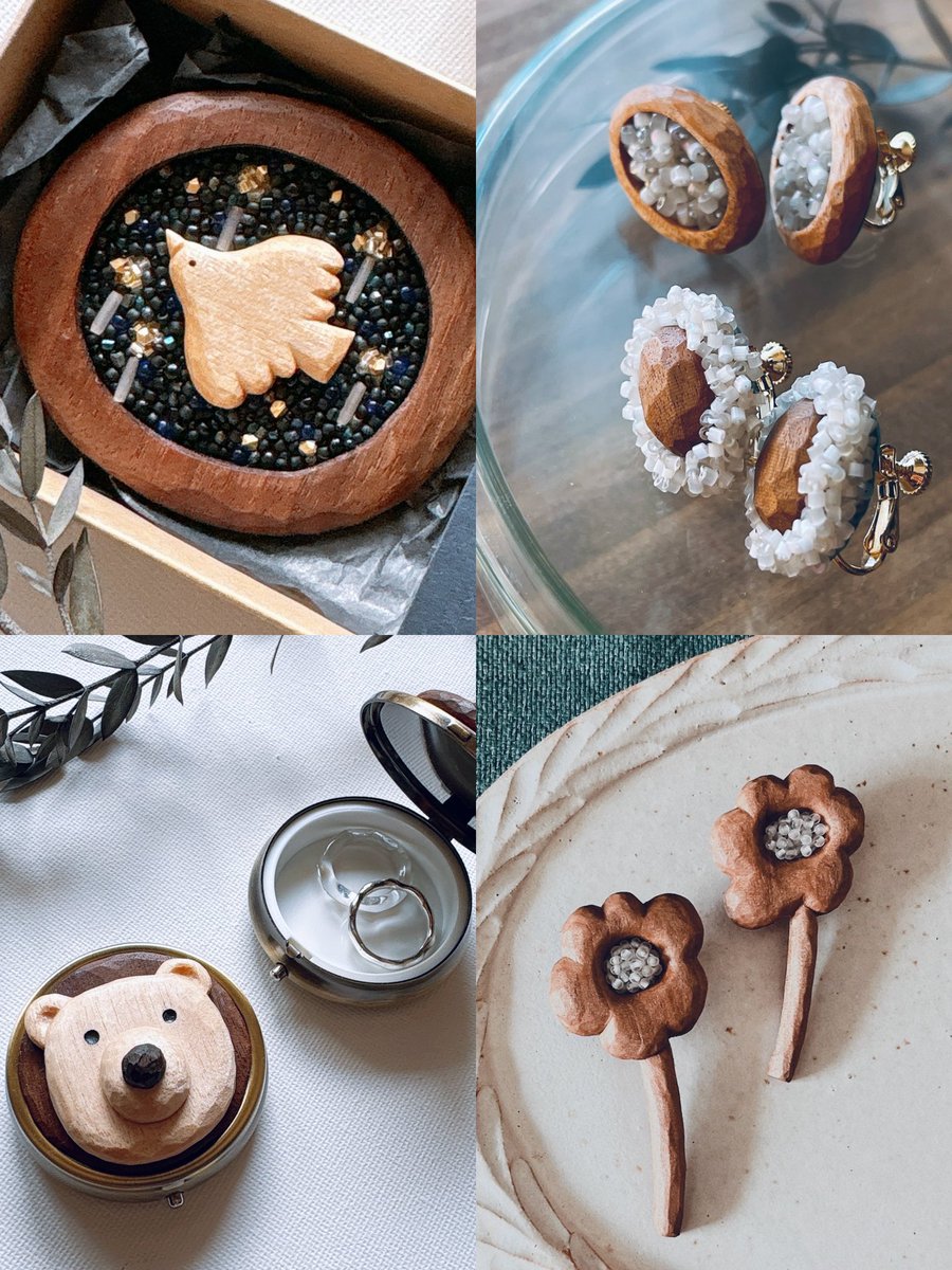 hamu's🌳木のアクセサリー tweet media