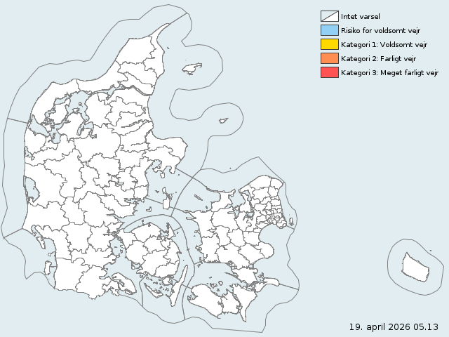 DMI hebt Regenwarnung für Dänemark auf