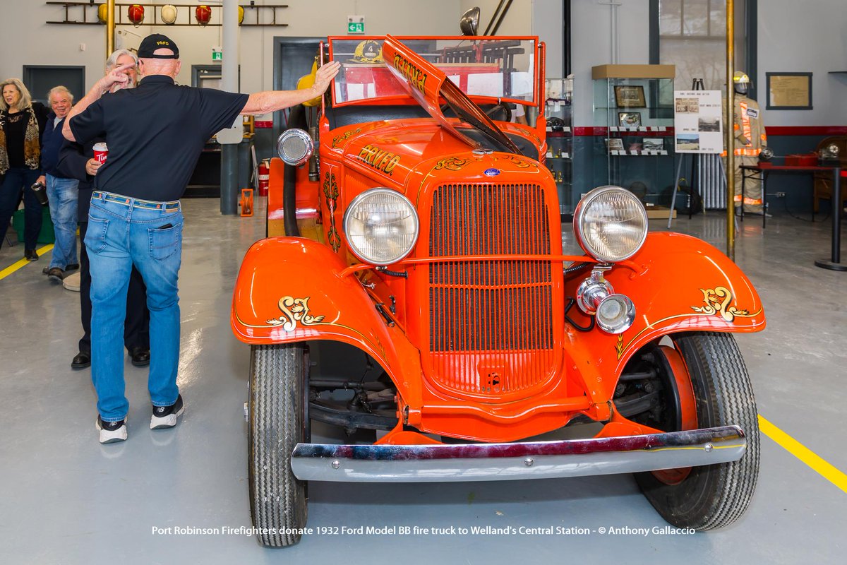 A_Gallaccio's tweet image. #portrobinson #firefighters #donate 1932 #FordModelBB #firetruck to #wellandcentralstation @CentralFirehall  Made by #lornetractor in service from 1933 to 1957.
More photos: facebook.com/anthony.gallac… 
More info: centralfirehall.ca