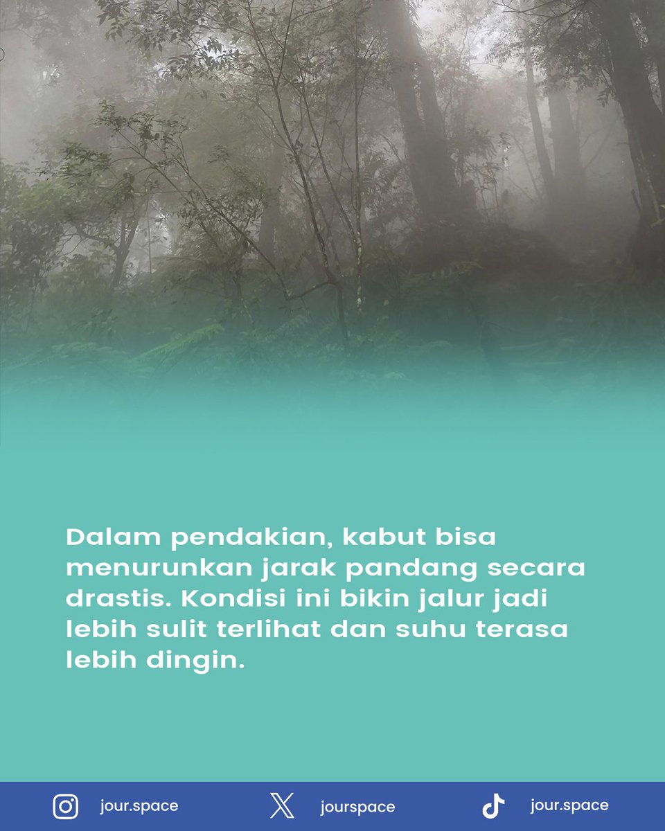 jourspace's tweet image. Naik gunung emang seru, tapi jangan lupa selalu siap dan waspada karena kondisi bisa berubah kapan aja.

#Pendakian #Mendaki #Gunung #JourSpace