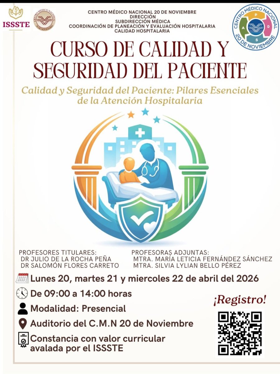 DADESIVJIMENEZ's tweet image. #Quality
#Patient Safety
CMN November 20 #ISSSTE 7zf