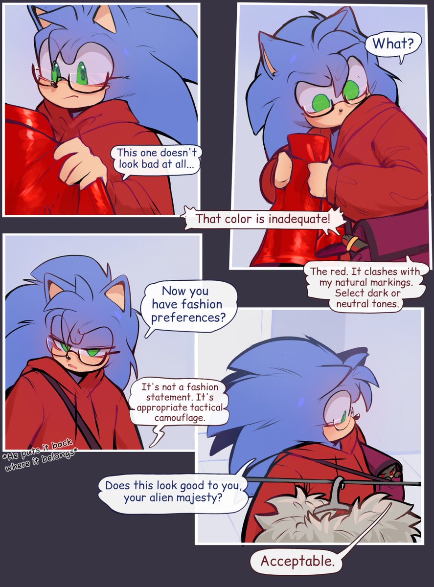 ☆Falling Star AU ☆

•♡Chapter 5: Clothing Mission. 

#sonadow