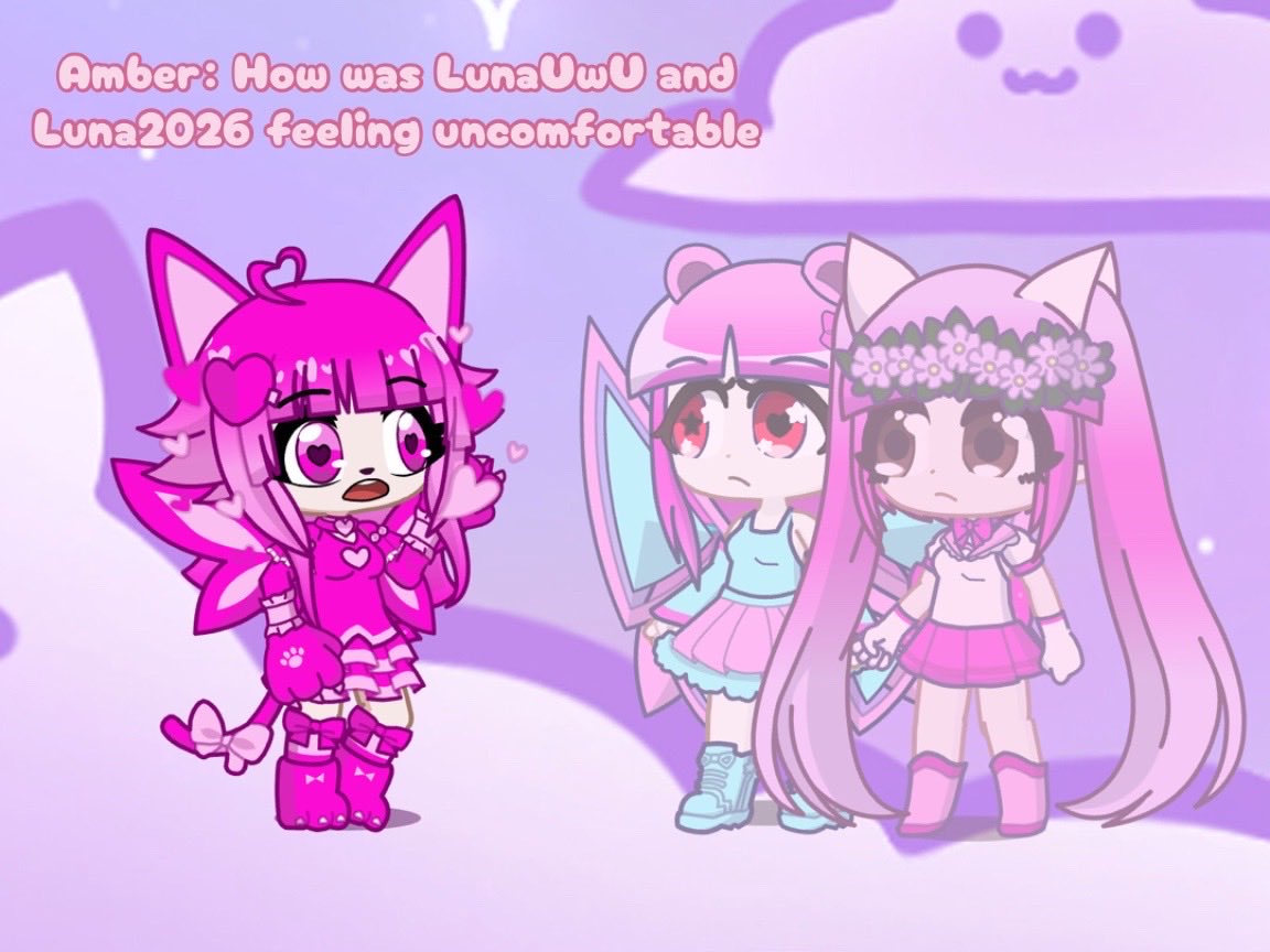 Amber_Jumpstart's tweet image. Amber meets Luna2026 and LunaUwU feeling sad part 1 (Comic)
#jumpstart #gachalife2