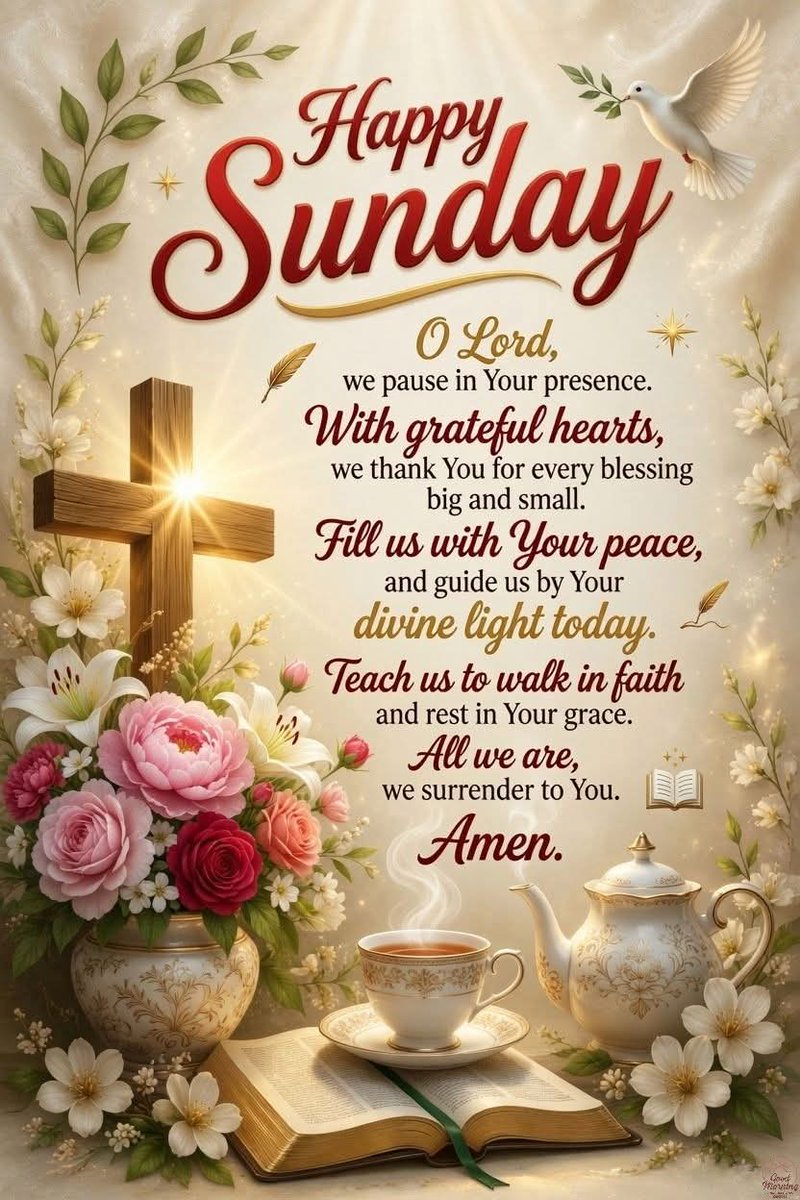 MbBingham's tweet image. Grateful for this peaceful Sunday 🙏✨ May God’s light guide my steps and fill my heart with calm, faith, and quiet joy today ☕🌸 Amen 💛
#HappySunday #GratefulHeart #BlessedDay #FaithAndPeace
#goodmorningandinspirationsquotes