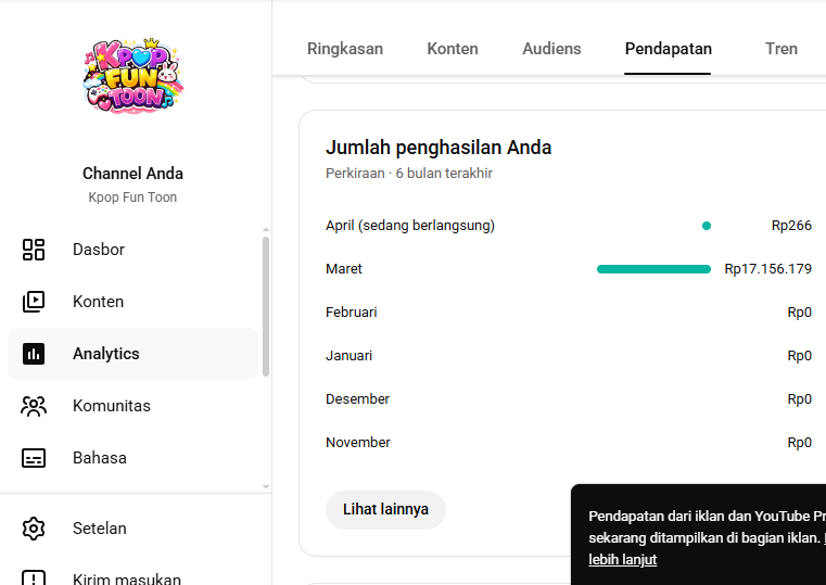 bendy02's tweet photo. Hi Team YouTube, @TeamYouTube  am the owner of the YouTube channel Kpopfuntoon. On April 1st, my channel was demonetized.
 when I applied for the YouTube Partner Program, why was my channel approved, but after I started earning revenue, my channel was suddenly demonetized? https://t.co/jvo2MK7BpD
