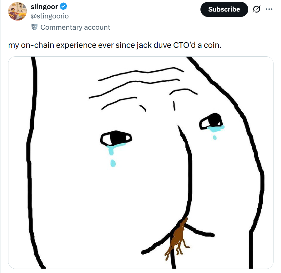 cfm_sol's tweet photo. $assface 257k dyor

CA:BnXWvsVZYgBxTUDyDqHZjvFbQGvEZeipY4ZdmqCbpump

Token Narrative:"Assface" is an English insult meaning "someone whose face looks like an ass" or simply "idiot" — very lowbrow and humorous.

The reason behind it is a tweet posted by slingoor, implying that ever since a certain KOL took over as CTO of some token, his on-chain experience has been nothing but getting rugged and suffering losses.

So in short, Assface Wizard is using someone else's meme about getting rekt on-chain to humorously and sarcastically promote this token.

Token analysis (data may not be accurate, for reference only):
Insiders initially bought 9.79% of total supply.
Snipers initially bought 45.85% of total supply.

The above content is just my personal understanding and analysis. It does not express optimism about any project and does not constitute investment advice. If you have other opinions, feel free to discuss them in the comments.