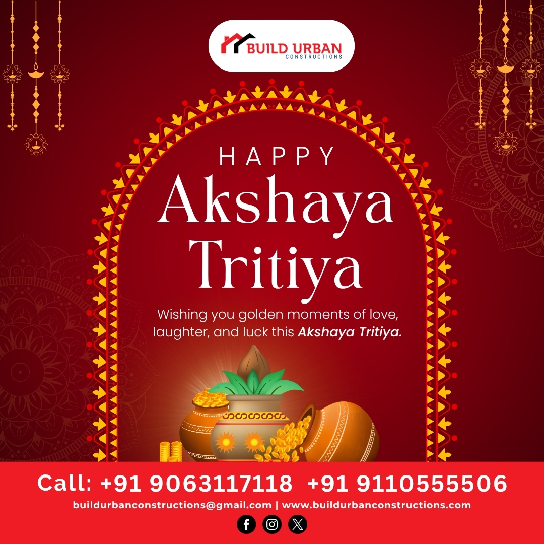 BuildUrbanGroup's tweet photo. Happy Akshaya Tritiya! Wishing you golden moments of love, laughter and luck this Akshaya Tritiya

#buildurban #AkshayaTritiya #apartment #flats #LuxuryLiving #karimnagar #hyderabad https://t.co/CyEb5YuC68