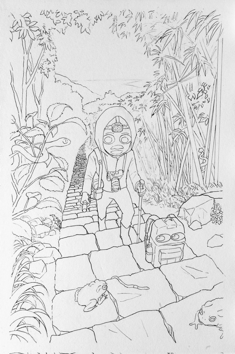 Fishcanstella's tweet image. 準備上色(汗

#Ink #drawing #painting