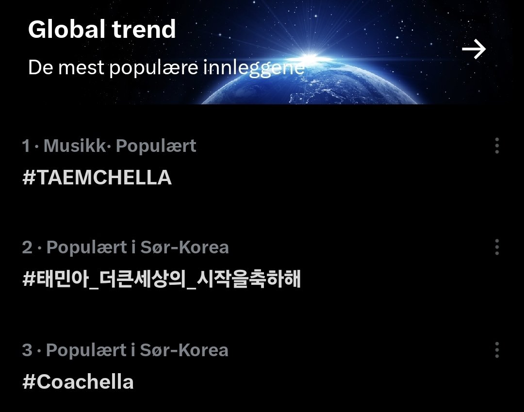 Taemin is trending globally as #1 😭🫶🏻

#Taemchella #Taemin