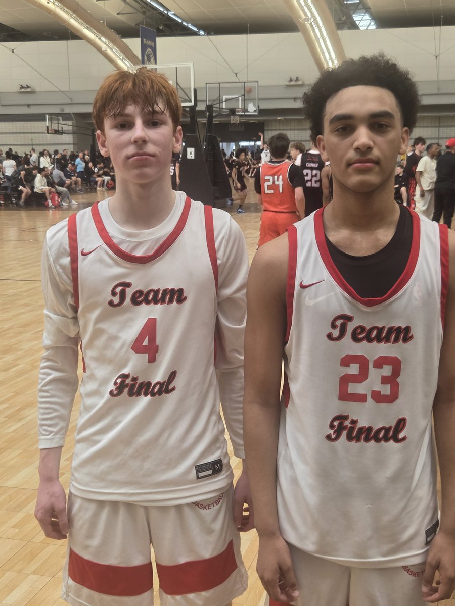 mosesk225's tweet photo. Team Grind and Team Final clashed in my first 15U matchup of Day 2 at the Pitt Jamfest by @TheHoopGroup, and it turned into a fierce, back-and-forth battle from the start.

Both teams came out searching for rhythm, trading stops and buckets early while feeling each other out. Team Final struck first, finding their groove and building a 10-point lead behind confident shot-making and strong execution.

Team Grind answered by turning up the defense and creating chaos. They forced turnovers, sped up the game, and flipped the momentum heading into halftime, closing the gap to 36-34 and taking control of the energy.

The second half turned into a straight battle of wills. Every possession mattered, every stop was earned, and neither team gave an inch. With 30 seconds left, Team Grind held a razor-thin 66-65 lead.

#10 @McCabe_C2029 stepped to the line and calmly made 2 free throws to push it to 68-65 with 25 seconds remaining. Team Final responded quickly with a layup from #23 @AdamQawasmy to cut it to 68-67, setting up one final possession with the game on the line.

Team Final had a chance to win it in the closing seconds, but a turnover sealed the game, and Team Grind walked away with a hard-fought victory.

Team Grind was led by #0 Javion King with 24 points, setting the tone offensively. #1 @love2yahir added 17 points, 5 rebounds, a steal, and a block, impacting the game on both ends, while #10  Corbin finished with 12 points, 4 rebounds, and 2 steals, including the clutch free throws late.

For Team Final, #4 Elliott led all scorers with 26 points, knocking down 5 threes while adding 6 rebounds and 2 steals in a standout performance. Teammate #23 @Adam_QawaSamy0 added 16 points, 5 rebounds, a steal, and a block in the tough loss.

High-level intensity, momentum swings, and pressure-filled moments from start to finish.