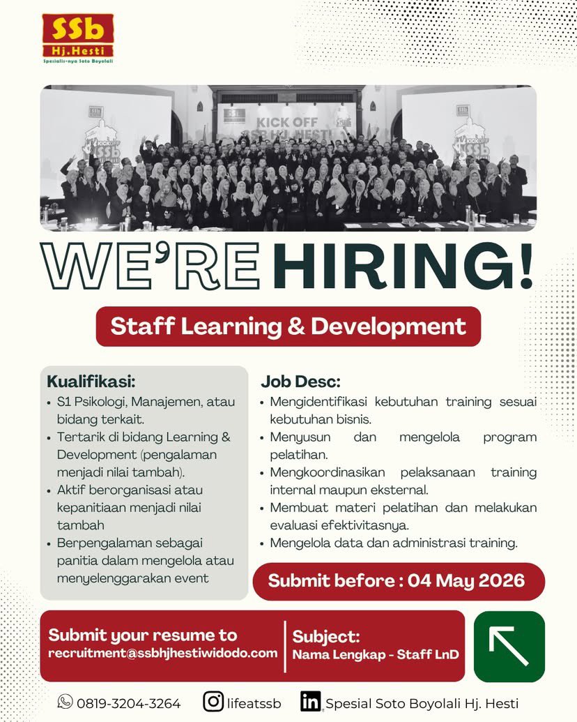 hrdbacot's tweet image. #lokercot kalau kerja di sini apakaaah dapat benefit free flow soto, sate satean ayam serta tempe goreng?