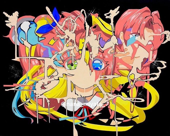 【再掲】 2021年の絵 F50 Acrylic gouache on canvas