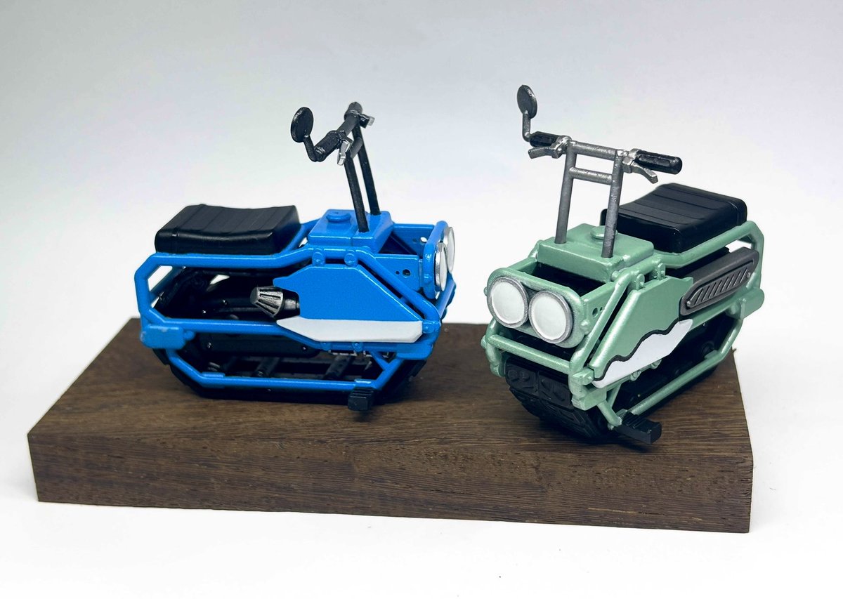 return_modelr's tweet photo. オリジナルバイク
KATARA50.DENDEN90完成塗装品製作しました
1/12なのでメガミデバイス.フレームアームズ等々載せられます‼️
@irosika_jp 様にて販売しております
完成品は滅多に出さないのでぜひ！ https://t.co/iuo2vjzrSB