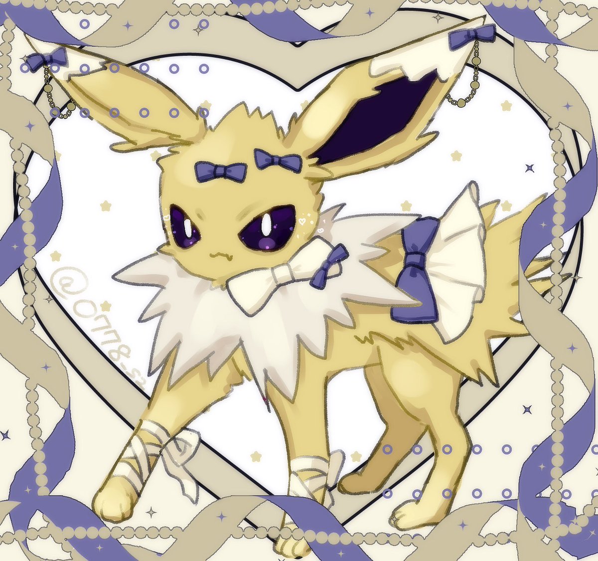 おめかしサンダース⚡️
#ポケモンイラスト