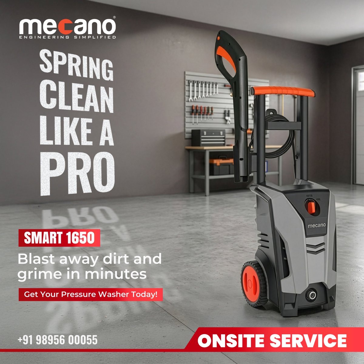 Mecano150's tweet image. Clean Like a Pro

Tackle dirt and grime effortlessly with the Mecano Smart 1650.
Powerful, fast, and built for a spotless finish in minutes.

📞 +91 98956 00055

#PressureWasher #CleanLikeAPro #HomeCleaning #PowerCleaning #Mecano #SmartCleaning #HomeCare #OnsiteService