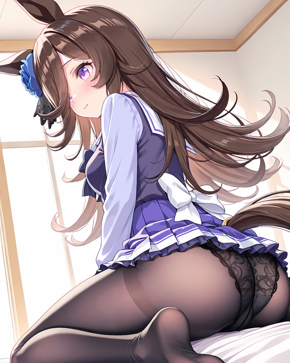 Lisu_2025T's tweet image. 昼あげ(闇)

#ライスシャワー 
#AIart  #ウマ娘