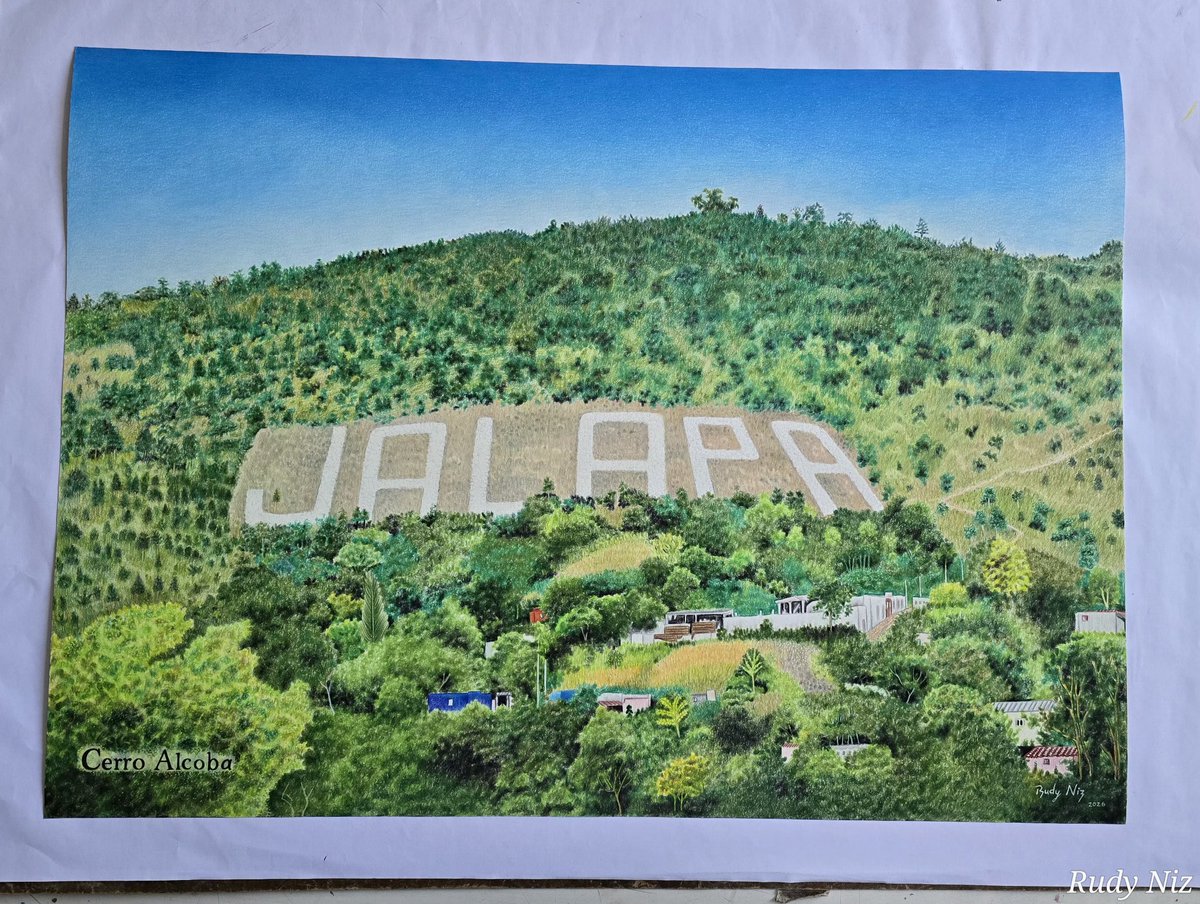 #Encargo 
Dibujo de Cerro Alcoba, Jalapa. Este proyecto lo realicé con lápices de colores (crayones), espero les guste. 

Dale RT me ayudaría de mucho. 

Para mayor información escríbeme 🇬🇹