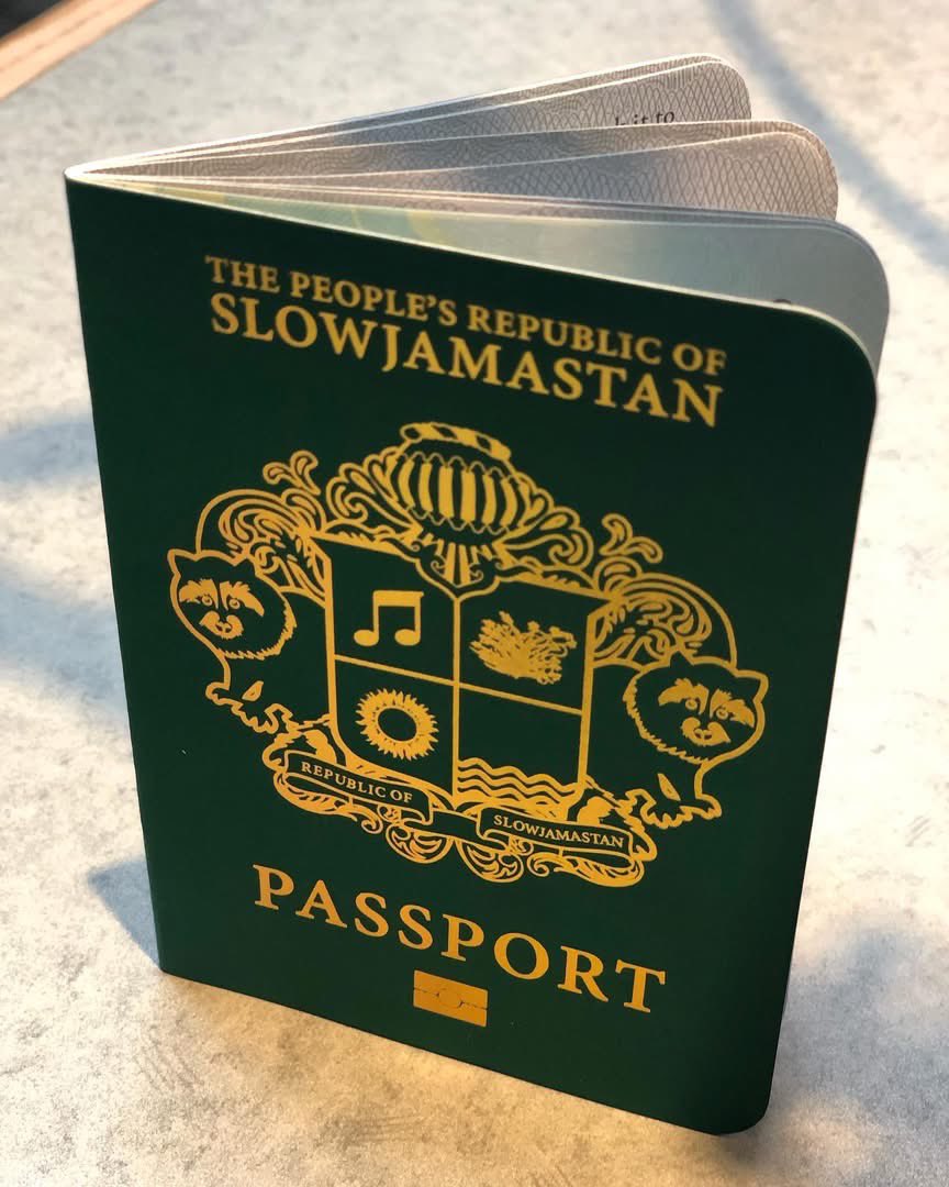 slowjamastan's tweet image. This may be greatest passport photo ever produced in glorious history. In Slowjamastan, citizen is not controlled by system… citizen controls image, destiny, and presentation to world.

#slowjamastan #passport #micronation #micronations #sultan