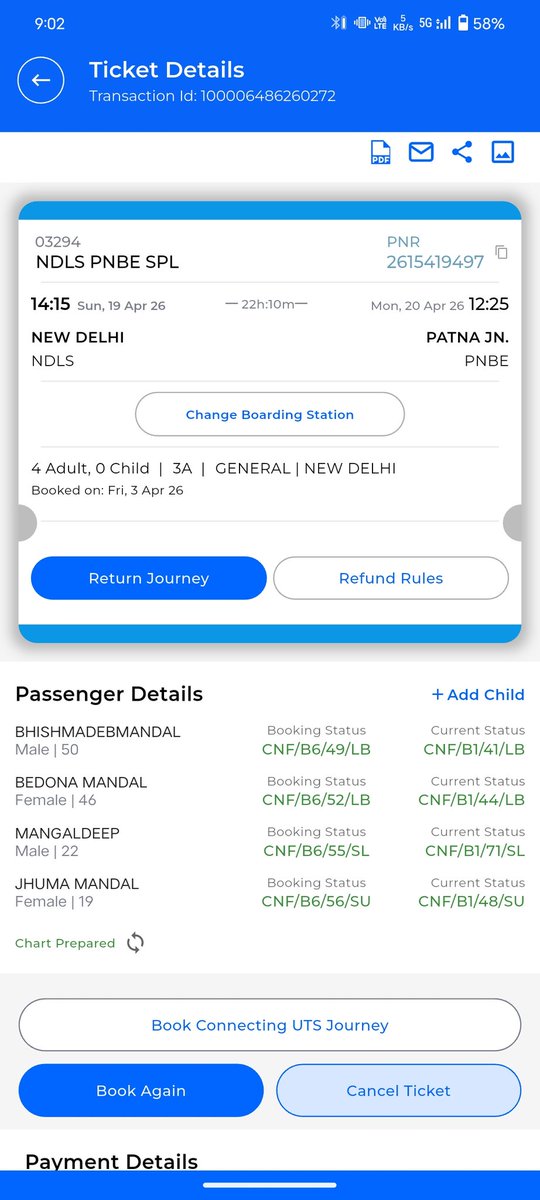 Mangaldeep04's tweet photo. PNR-  2615419497 , What was the point of booking early if you were going to change my seat anyway? My seat was confirmed—I want it back. Stop treating people like fools. This is completely unacceptable. Fix this immediately.” @RailMinIndia @RailwaySeva https://t.co/sl2iez0N9M