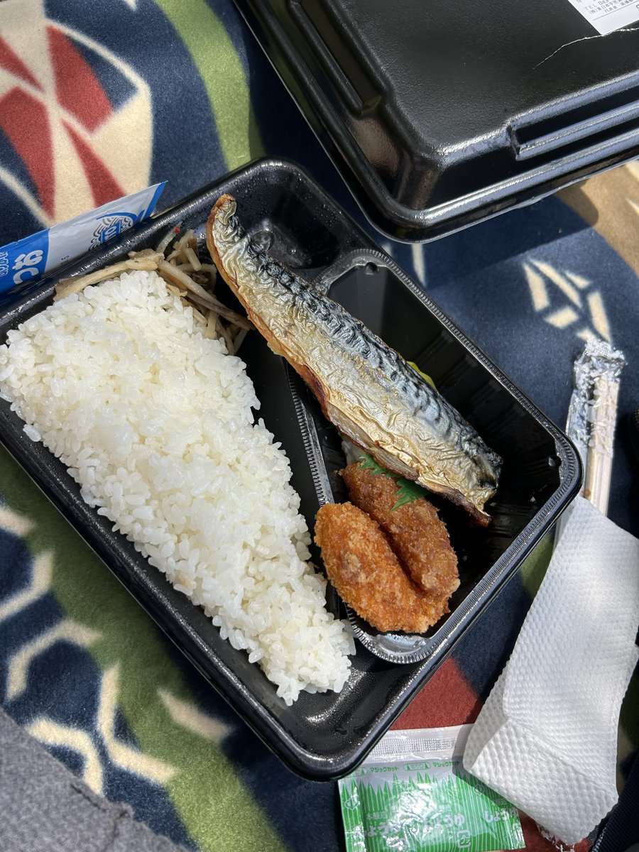 久しぶりにポプラでお弁当買ってきたけど、ラップにしっかり包まれてて（写真でははがしちゃったけど）、お手拭き、お箸、ふりかけまで付いてて、ご飯もその場でよそってくれるし、美味しかった。
もっとお店が増えればいいのに