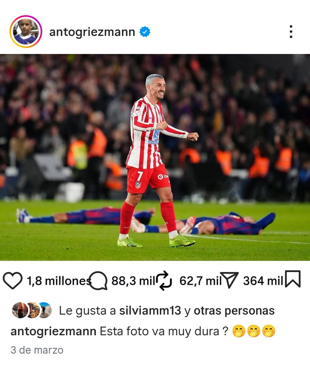culerato's tweet photo. Va durísima, esquiva títulos

@AntoGriezmann https://t.co/laNp0HD4SS