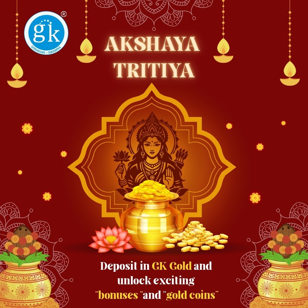 GodavariCo's tweet photo. ✨ This Akshaya Tritiya, make your money grow like gold!
Deposit in GK Gold Scheme and unlock exciting bonuses and gold coins 💰
Choose from flexible tenures &amp; enjoy increasing rewards!
#AkshayaTritiya #GoldScheme #GKGold #InvestInGold #SmartSavings #gkcooperativesociety https://t.co/6XXtUojwnt