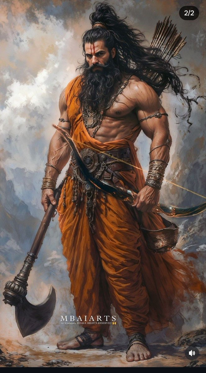 Greetings on Parashuram Jayanti. Vishnu's 6th avatar, Parashuram, is the progenitor of my community (Bhumihar Brahmins), and this is the story of what happens when he appears. 

Born of a brahmin father (Jamdagni) and a kshatriya mother (Renuka), he killed the kshatriyas many