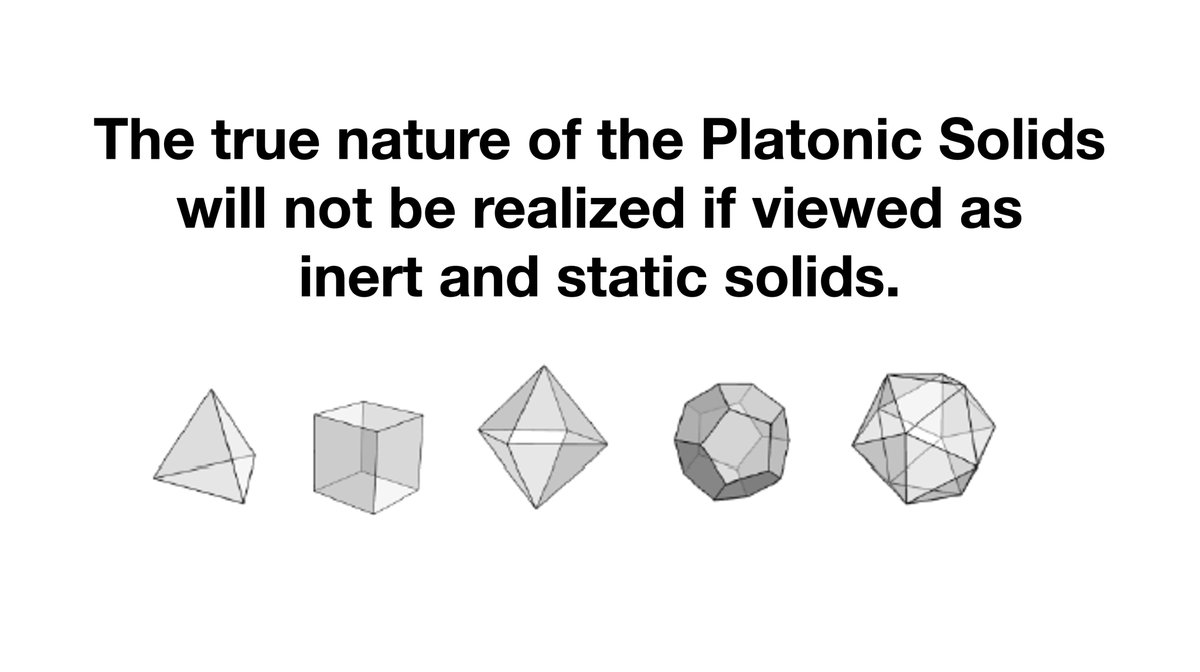 ffellonicforms's tweet image. #geometry #nature #maths #TOE #philosophy #physics #plato #platonicsolids #thermodynamics #polyhedra #science #hierarchy
The true nature of the Platonic Solids will not be realized if viewed as inert and static solids